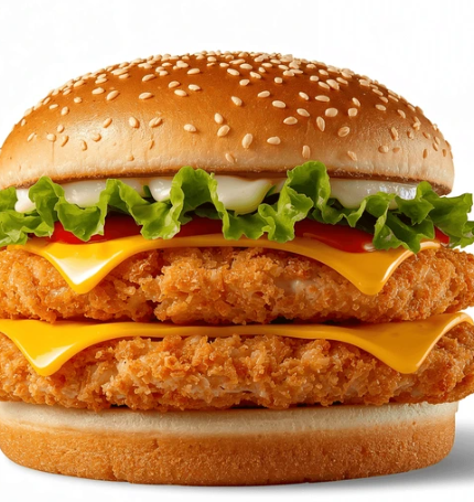 KING DOUBLE CHICKEN BURGER PLAIN